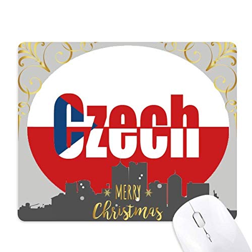 Tapis de souris pays Tchèque drapeau idée cadeau Noël original accessoire bureau informatique