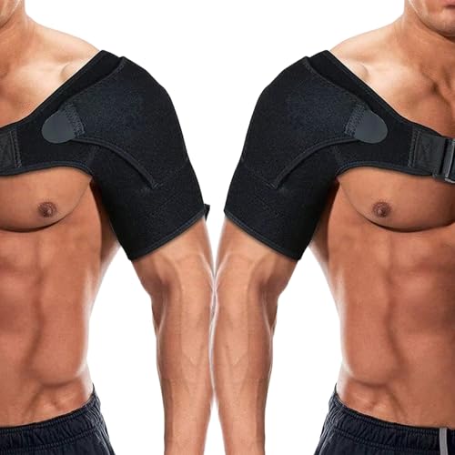 Pluvyze 2 Stück Schulterbandage Herren SchulterstüTze Schulterbandage FüR Frauen Schulter Bandagen Herren Schulter Bandagen Damen Shoulder Brace
