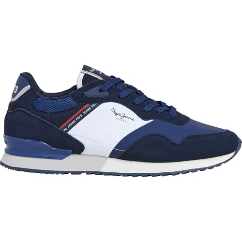 Pepe Jeans London Mood M - Tenis para Hombre, Azul Marino, 42 EU