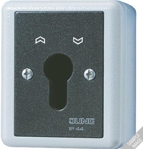 Pulsador unipolar Jung WG600 con llave de seguridad para cilindro de perfil