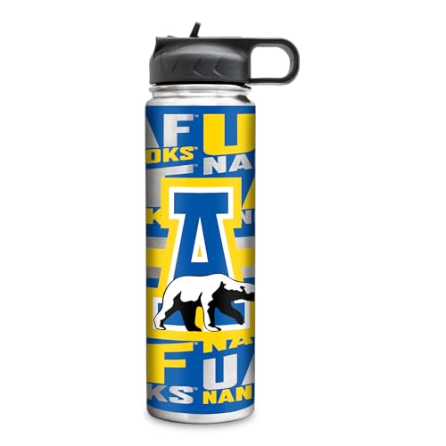 Rico Industries NCAA Alaska–Fairbanks Nanooks Standard 22oz Stainless Steel Tumbler with Lid - Great For Coffee, Tea, Water or Cocktails