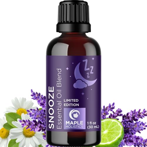 Image of Sleep Essential Oil Blend for Diffuser - Snooze Blend Essential Oil for Sleep with Lavender Roman Chamomile Cedarwood and More - Aromatherapy Oil Blend for Peaceful Nighttime Relaxation