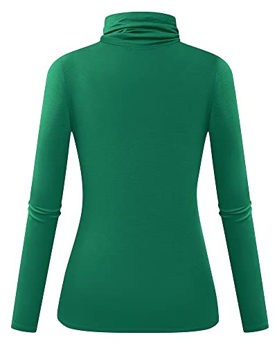 Image of Herou Womens Long Sleeve Turtleneck Slim Fitted Lightweight Casual Active Layer Tops Shirts