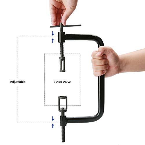 Renekton Solid Valve Spring Compressor, Auto Compression Clamp Tool Service Kit for Motorcycle, ATV, Car, Small Engine Vehicle Equipment, 10 Piece