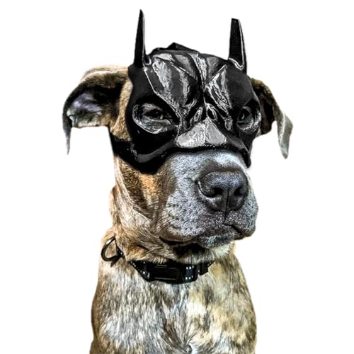 Dog Bat Mask, Funny Dog Cosplay Costume Mask, Latex Halloween Party Accessory for Dogs, Mysterious...