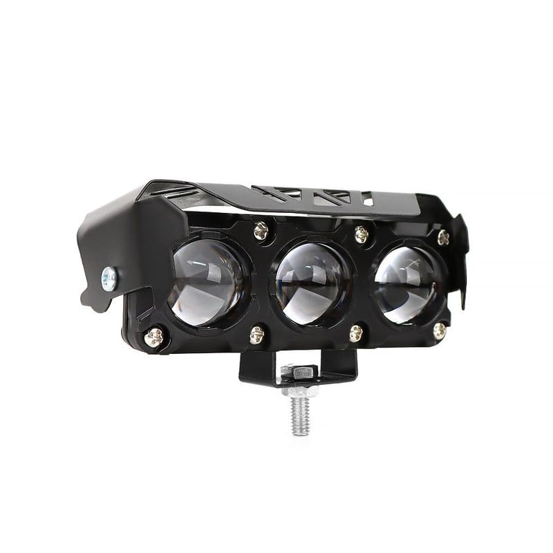 Image of 30W LED Auxiliary Light 3 Lens, Yellow White Beam, 4 Modes Flashing Fog Lamp for Bike & Car