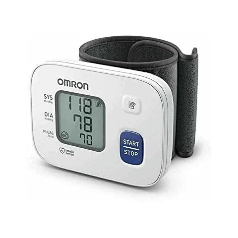 Omron 6161 Wrist Blood Pressure Monitor with 30 Memory, Intellisense Cover