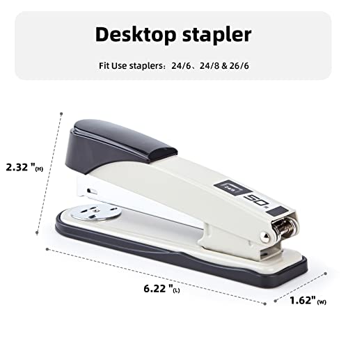 Ezwork Stapler, 20-50 Sheets Capacity With Staples And Staple Remover Set, Desk Stapler Office Staplers (White, 50 Sheet) #TOP5