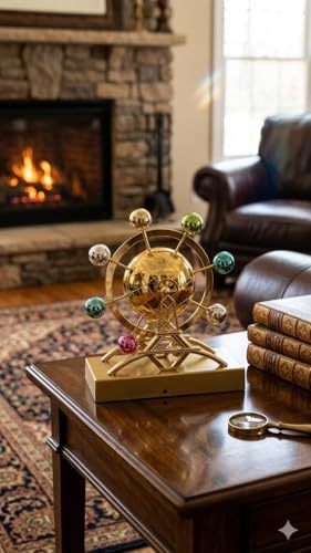 Image of Kinetic Orbital Perpetual Motion Newton Pendulum Physical Science Desk Toy Art for Office Home Decoration Multicolor (Kinetic 2)