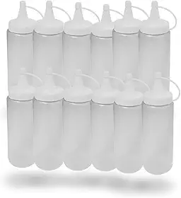 Bisnaga Para Molho 200Ml Com 12Un (Branco)