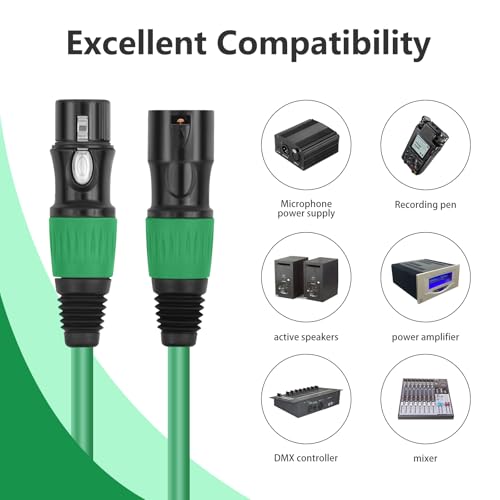 Cable de micrófono de 3 pines para crear tu estudio de grabación en casa, juego de 4 piezas 2