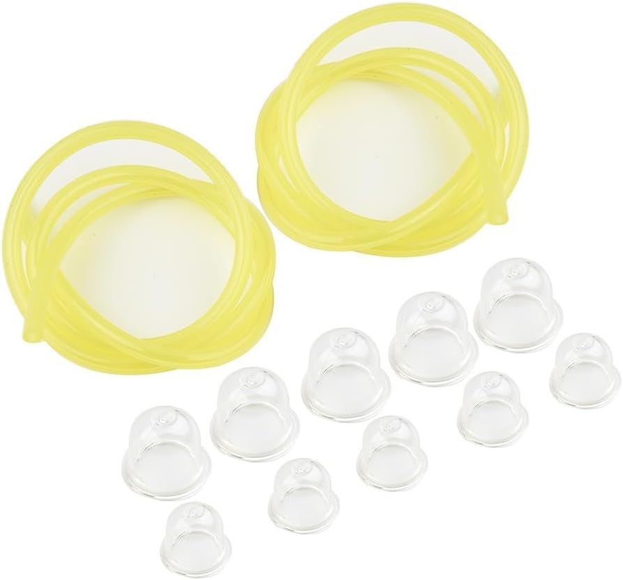 10 Pack Bulbs Kit With Fuel Line, 5 Small And 5 Large Carburetor Pump Bubbles, For Victa String Trimmer Parts, Easily Installation Replacement Accessories
