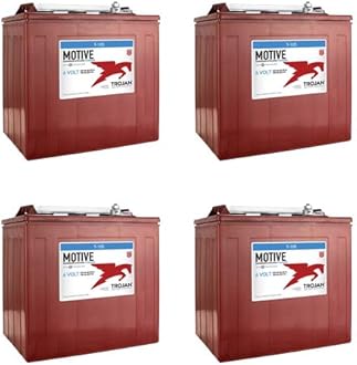 Trojan T-105 GC2 6V 225Ah Deep Cycle Flooded Lead Acid Battery x4