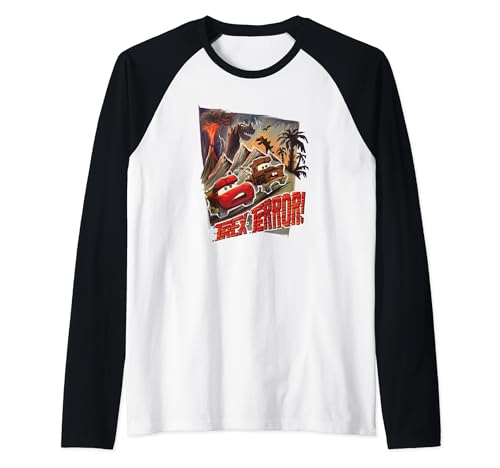 Cars on the Road T-Rex Raglan baseball tee en coton confortable pour jeune fan de Pixar