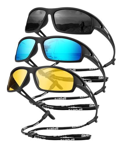 OUKEMAX Polarized Sunglasses Men, Sports Sun Glasses Womens UV400 Protection for Fishing Running...