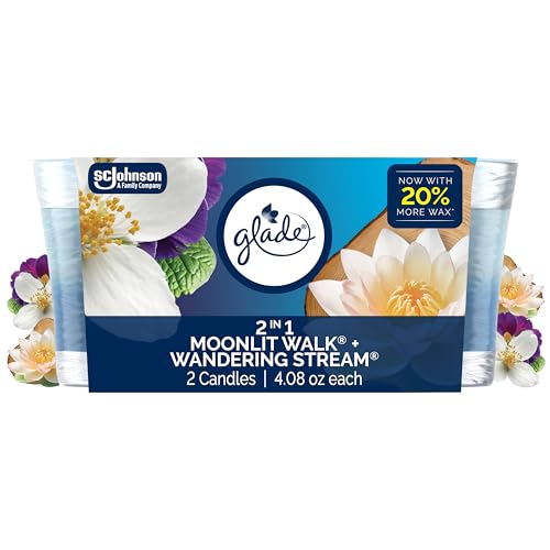 Glade 1-Wick 2in1 Scented Candle Jar, Moonlit Walk & Wandering