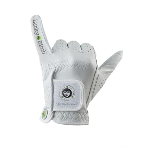 Nice Shot Lucky Bitch-White-Left-XS (XS(17-18�p))