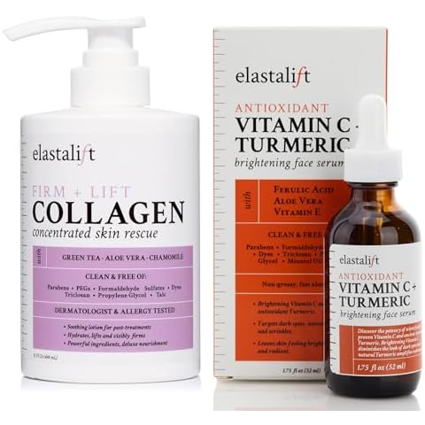 Elastalift Collagen Firming Body Lotion + Vitamin C Brightening Facial Serum Set Cover