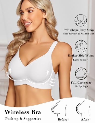 Image of Avidlove Wireless Bra for Women Seamless Push Up Full Coverage Bra Comfort Bralette Support Everyday Bra