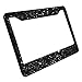 EEEKit 2 Pack Black Bling License Plate Frames, Rhinestone License Plate Frame for Women, Stainless Steel Sparkly Crystal Diamond License Plate Holder, Handcrafted Car Plates