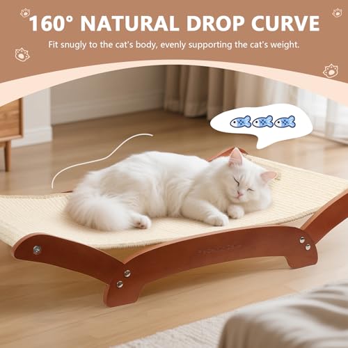Rascador Extra Grande para Gatos con Cama y Marco de Madera miniatura 3