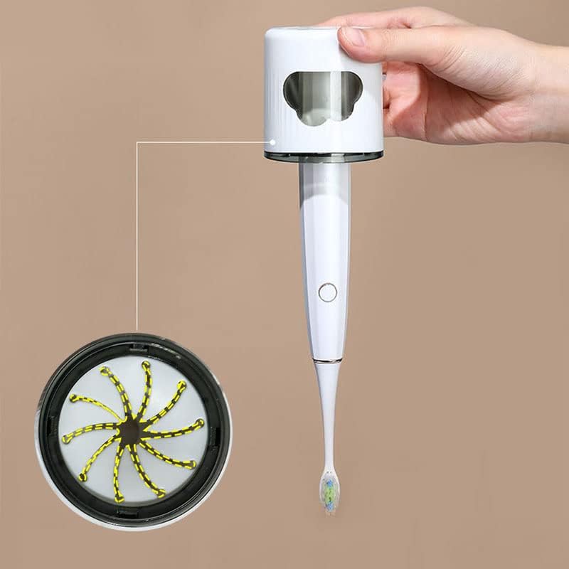 Toothbrush Holders,Toothbrush Holder Universal Electric Toothbrush Holder Self-Adhesive Toothpaste Storage Rack Shaver Tooth Brush Dispenser Bathroom Organizer Tools(Pink Cactus) (White)