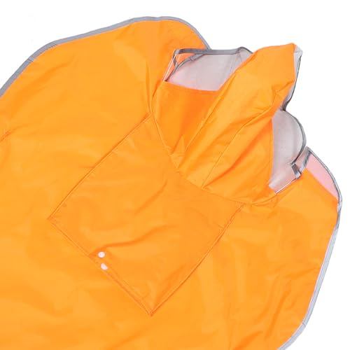 Manteau imperméable pour grand chien avec capuche transparente et poncho ajustable orange - 4
