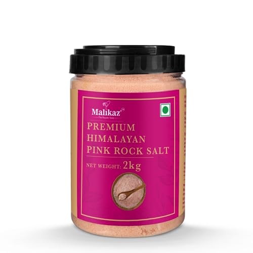 Image of Malikaz' The Royale Taste Premium Himalayan Pink Rock Salt Powder - 2 Kg Jar