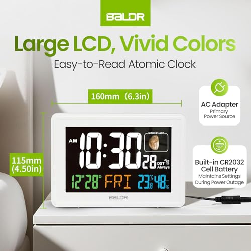 Reloj de computadora BALDR con visualización grande contra el insomnio 5