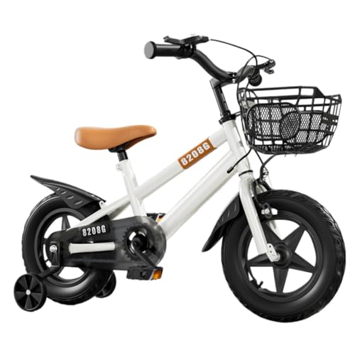 JoFist 12/14/16inch �L�b�Y�o�C�N 3�΂���7�΂܂ł̏��̎q�p���]�� �⏕�֕t�� �o�X�P�b�g�t�� �q���p���]�� (14�C���`�F95cm�`105cm,�z���C�g(C))