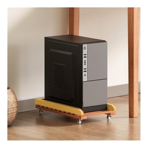 Soporte para torre de computadora CPU Soporte de oficina estante de almacenamiento portátil con ruedas para disipación de calor (Marrón) miniatura 5