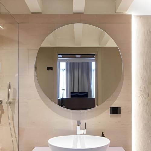 Genérico - Espelho Redondo Decorativo Banheiro Quarto Sala 80 cm ...