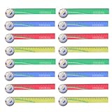 GARIOUANS 20 Stück Holzlineale 18cm mit Fußball Motiv Gerades Schülerlineal Robustes Schulmaterial für Mathematik Lernbelohnung und Klassenzimmerpreise