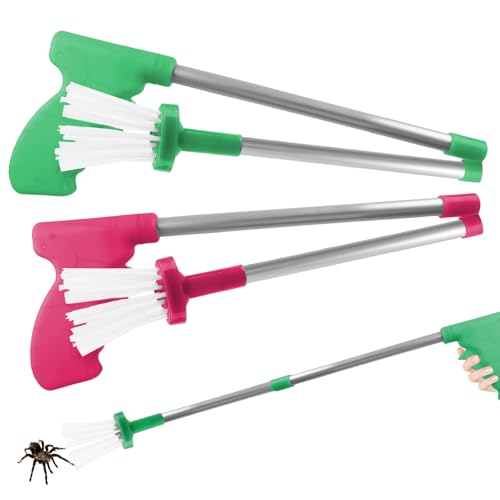 WANDGU Attrape-araignées Extra Long 80cm: 2 pièces Attrape-insectes avec manche,...