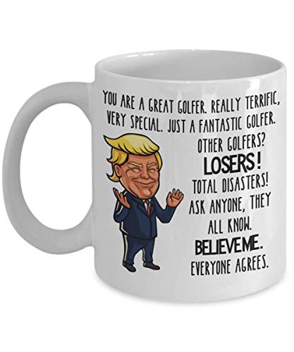 Trump mug for Great Golfer GAG Gift for Lover, set da regalo per uomo o donna Republican Conservatore Gift 11oz Infradito colorati estivi, con finte perline