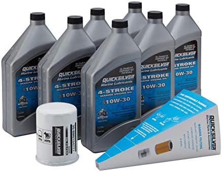 Quicksilver 10W-30 Oil Change Kit for 4-Stroke Yamaha F225 Through F300 outboards