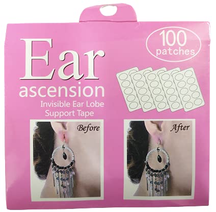 Beauty Tool Invisible Ear Lobe Support Tape (Transparent, Free Size) (Pack of 100) for women and girls-image-38