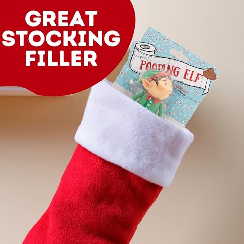 Boxer Gifts kackendes Elfen Figur Spielzeug mit Jellybeans | Einzigartige Weihnachtsdeko oder Geschenk für Jungen & Mädchen | Der lustige Figuren Hit im Weihnachtsstrumpf für Kinder