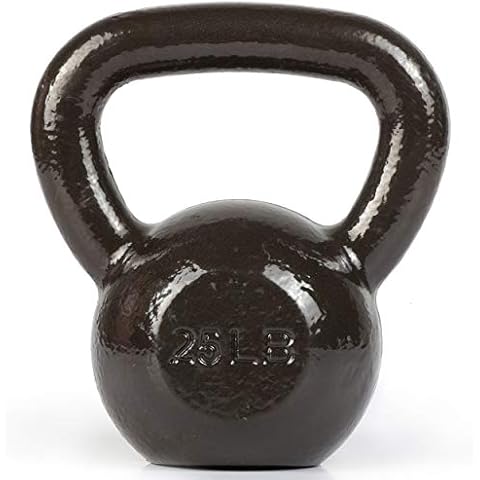 PRCTZ Solid Cast Iron Kettlebell Weights - 10, 15, 20, 25, 30, 35, 40, 45, 50 LB (25) Cover