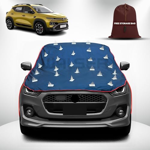 Image of WALSER Spike Car Cover for Renault Kiger | Anti-Climb Nail Guard for Dogs & Monkeys | Protects Bonnet, Roof & Dicky | UV, Dust & Snow Protection | Spike Cover with 4 Adjustable Hook