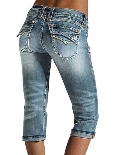 Flamingals Low Waisted Straight Leg Jeans for Women Stretchy Vinatge Skinny Jeggings2