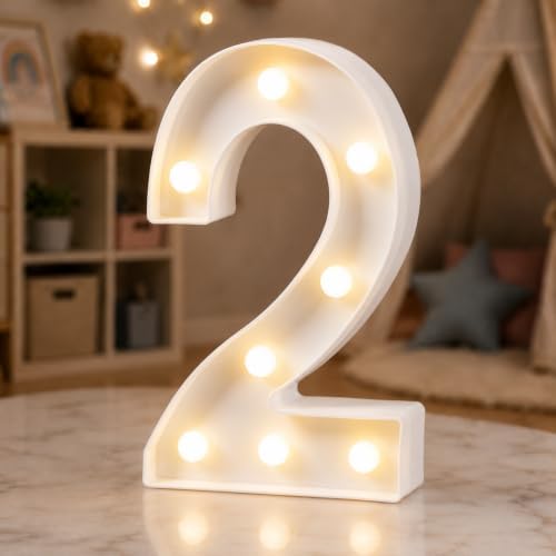 HXWEIYE LED Marquee Number and Alphabet Light Sign - 26 Letters and 10 Numbers for Party, Birthday, Bar, Christmas Decor - Battery Powered (Warm White)