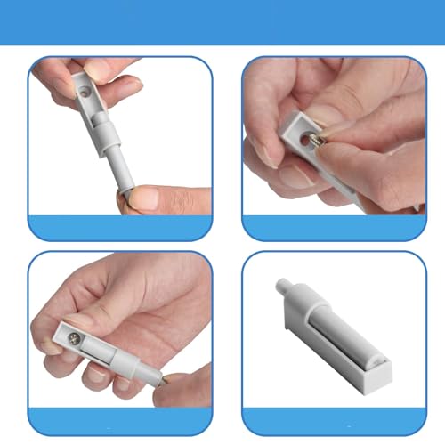 Qinsky Soft Close Dampers Set,12 PCS Close Dampers with Screws Door Drawer Closer Buffers Plastic Door Damper Close Dampers Quiet Closing for Kitchen Cabinet Door Drawer Office - Image 2