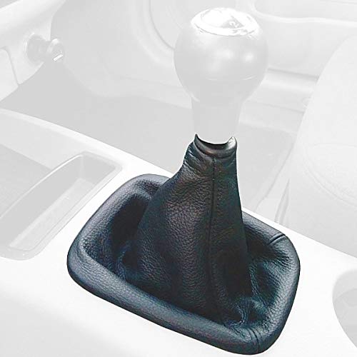 RedlineGoods Shift Boot Compatible with Kia Spectra5 2005-09. Tailor Made - not Universal. Genuine top-Grade Italian Black Suede (Alcantara) with Blue Thread