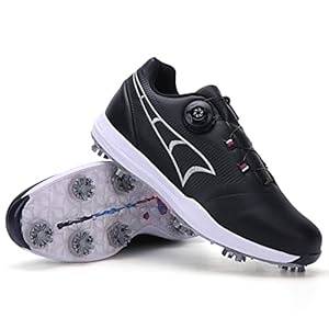 Waterdichte Golfschoenen Voor Heren, Comfortabele Ademende Golftrainer Outdoor Antislip ​ademende Slijtvaste Spiked Golfschoenen – Sneaker