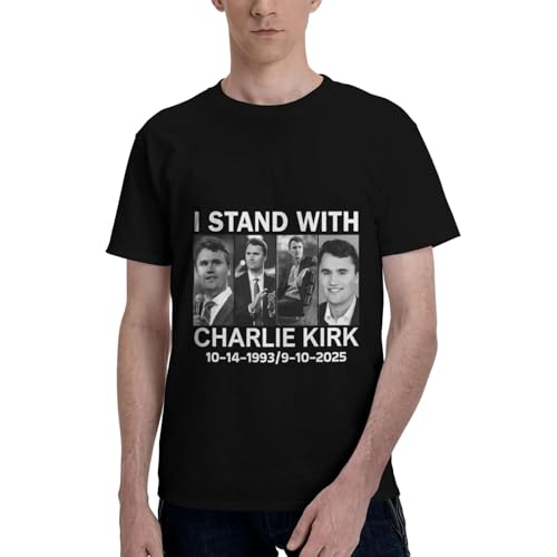 I Stand with Charlie Kirk T-Shirt Adult Black2