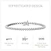 GILDED 2 Carat Total Weight Lab Grown Diamond Tennis Bracelet for Women | Sterling Silver Bracelet | Hypoallergenic Fine Jewelry for Women | Gift Box Included | SI Clarity, F Color | Size: 7.5 inch