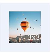 JCJMY 3x3 Picture Frame White for Tabletop, 3 x 3 Square Photo Frame with Shatter Resistant Plexi...
