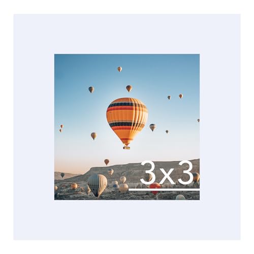 Image of JCJMY 3x3 Picture Frame White for Tabletop, 3 x 3 Square Photo Frame with Shatter Resistant Plexiglass, Sturdy 3 by 3 Poster Frame, White