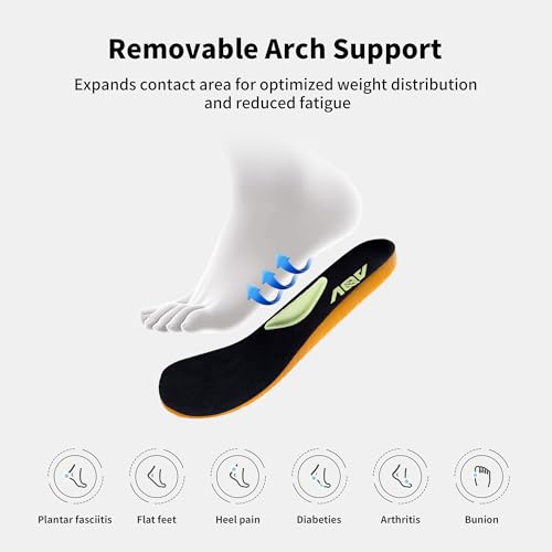 Wide Toe Box Mens Running Shoes Arch Support for Orthotic Tennis Athletic Plantar Fasciitis Foot Pain Relief Sneakers3